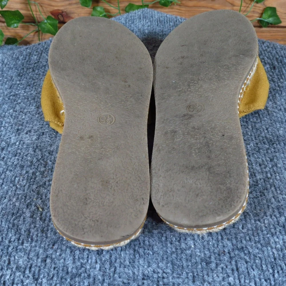 Universal Thread Women Espadrille Slide‎ Sandal 9.5 Casual Summer Mustard Yellow